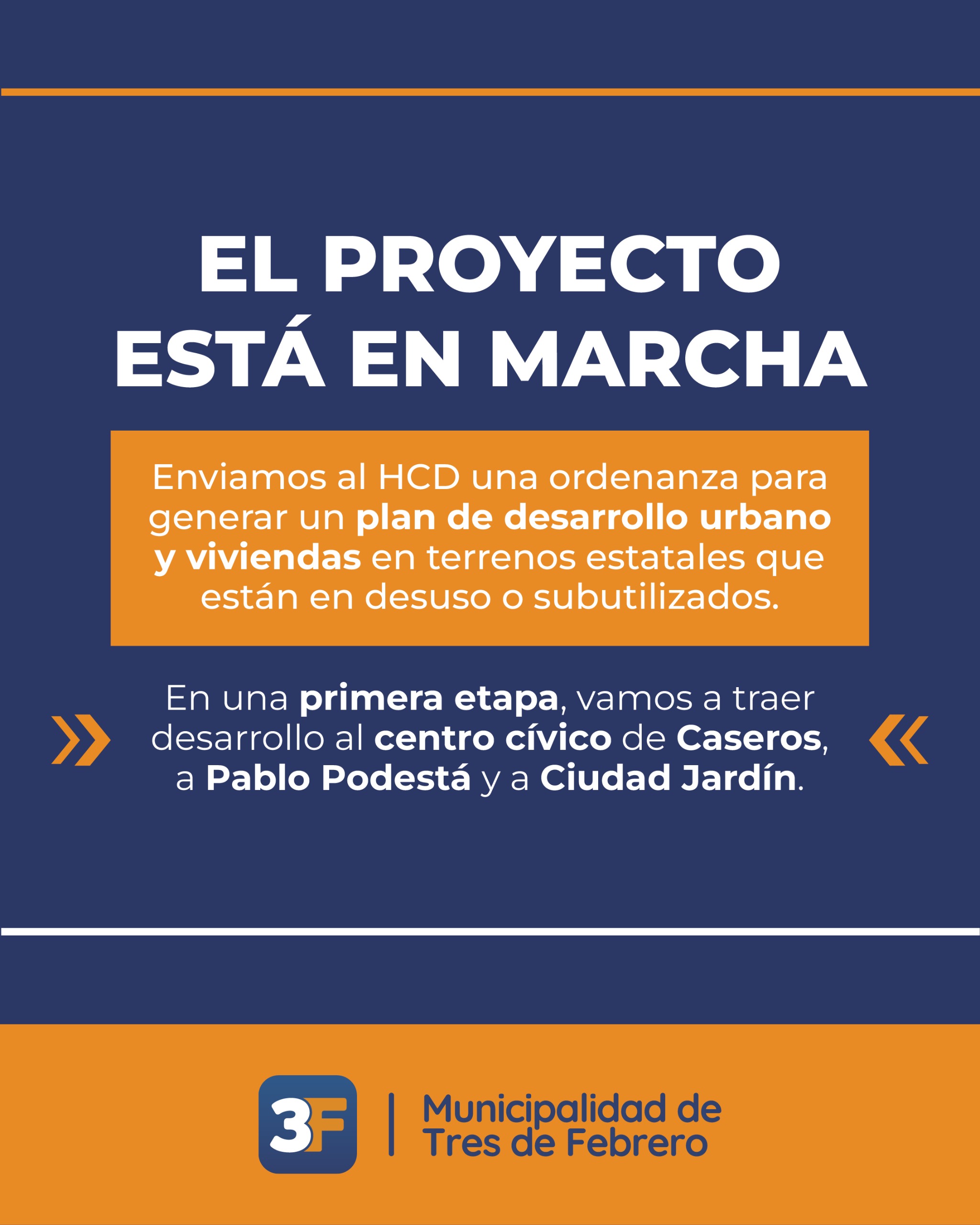 Municipio de 3 de Febrero: Ponemos en marcha un proyecto de vivienda y desarrollo urbano